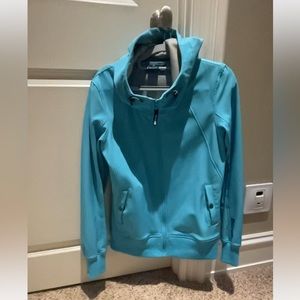 Bench, hooded jacket, size large, fits more like a medium. Turquoise/blue